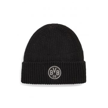 Caciula elastica cu aplicatie logo - Negru/Gri