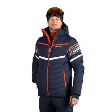 Geaca cu gluga pentru ski Yarognev - Portocaliu/Bleumarin