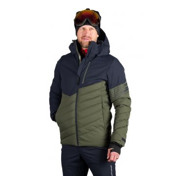 Geaca cu gluga pentru ski Zygmunt - Kaki/Bleumarin