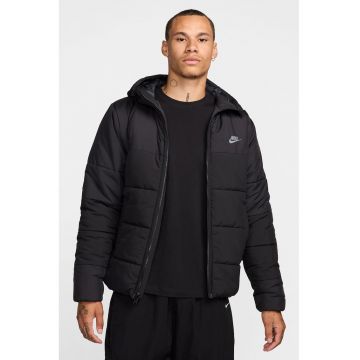 Geaca cu gluga si vatelina - Negru