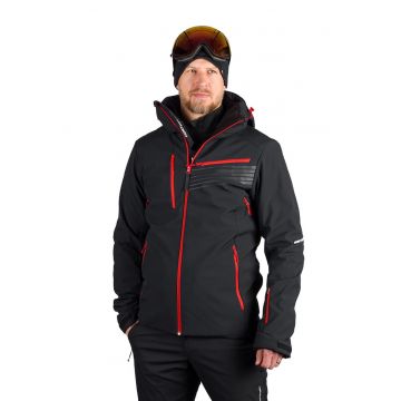 Geaca cu izolatie pentru ski Bartalan Softshell - Rosu/Negru
