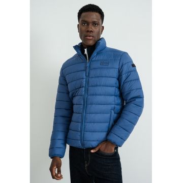 Geaca matlasata Amichoko - Albastru pastel