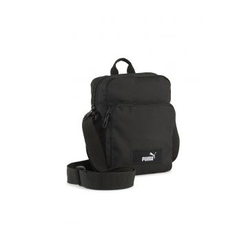 Geanta crossbody cu buzunar frontal - Negru