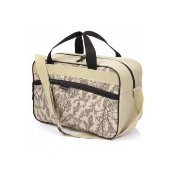 Geanta De Calatorie -  Lokman Rami - Bagaj De Mana 20x40x25 - Pentru Liniile Ryanair - Usoara Si Rezistenta - Compacta - Usor De Purtat Pe Umar - 20x40x25 cm - Bej Si Maro