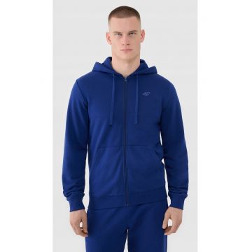 Hanorac barbati  bleumarin - fermoar - gluga - bumbac