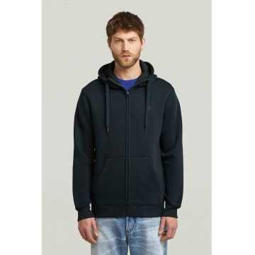 Hanorac cu fermoar si doua buzunare Premium Core - Albastru ultramarin