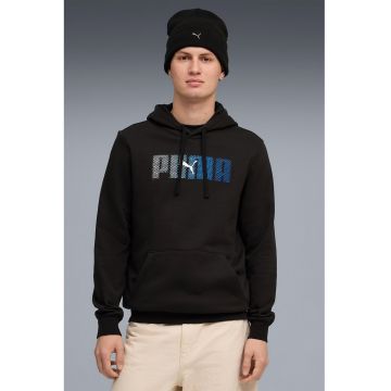 Hanorac cu imprimeu logo - Negru