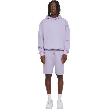 Hanorac din amestec de bumbac cu buzunar kangaroo - Lila
