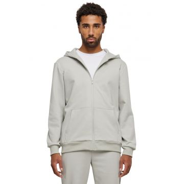 Hanorac din bumbac cu fermoar - Gri cenusiu