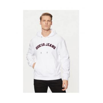 Hanorac din bumbac cu model logo si gluga