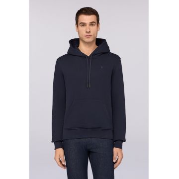 Hanorac uni de bumbac cu buzunar kangaroo - Gri carbune