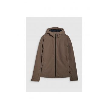 Jacheta softshell barbati  NeoDry 5000 - poliester - gluga reglabila - maro
