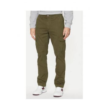 Pantaloni cargo cu talie medie - Kaki