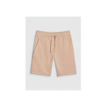 Pantaloni scurti de sport  bej - bumbac 80% - talie elastica -