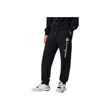 Pantaloni sport barbati  negri - material respirabil - croiala conica