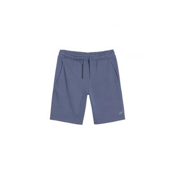 Pantaloni sport barbati -  scurti - bleumarin - bumbac si poliester - talie ajustabila