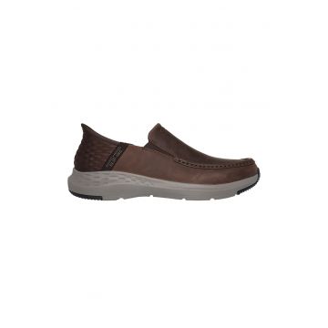 Pantofi loafer slip-in de piele - Maro inchis