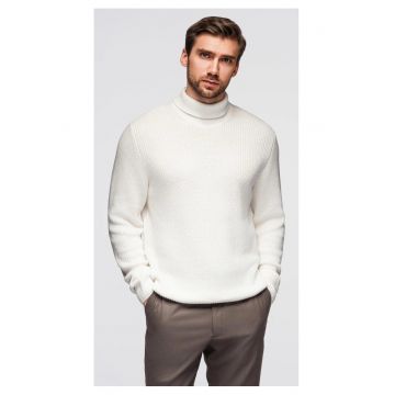 Pulover din bumbac cu guler inalt