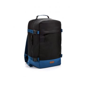 Rucsac De Voiaj -  Hermod - Pentru Cabina - Design Ergonomic - Bretele Ajustabile - Buzunare - Poliester - 43 x 33 x 5 - 20 l - 580 g - Negru - Negru si albastru