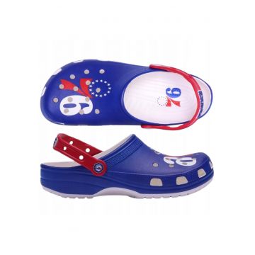 Saboti barbati -  PHILADELPHIA 76ERS - Material talpa Croslite - Material inetrior Cauciuc - Albastru - Albastru