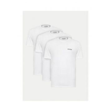 Set de 3 tricouri din bumbac cu logo discret