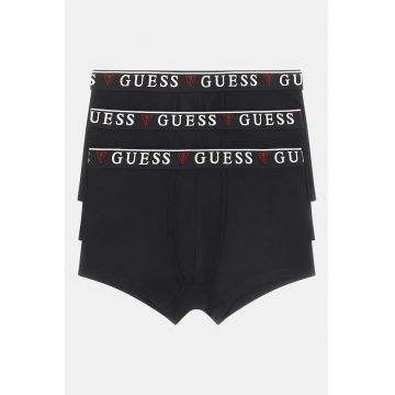 Set de boxeri cu banda logo in talie - 3 perechi - Negru stins