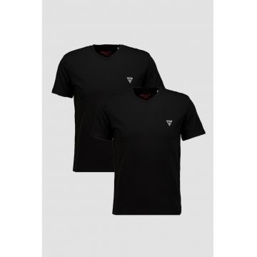 Set de tricouri de casa din amestec de bumbac - 2 Piese - Negru