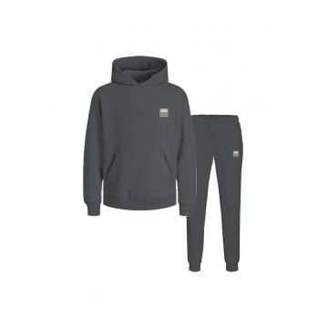 Trening JACK &JONES Drive Sweat Hood Set PLS 52957 - Gri inchis
