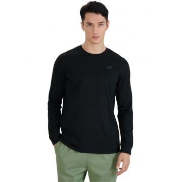 Tricou barbatesc  maneca lunga - negru - bumbac -