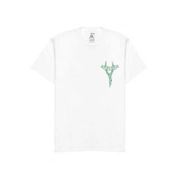 Tricou barbati -  Bumbac - Alb/Verde - Alb/Verde