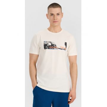 Tricou Barbati  Cool Tide - Bumbac 100% - Alb Ecru - Regular Fit - Marimi S-XXL - SS25 - Sportstyle