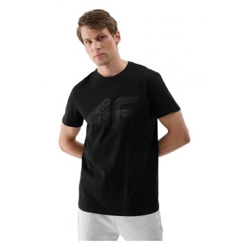 Tricou barbati  maneca scurta - negru - bumbac - croiala regulata