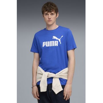 Tricou cu imprimeu logo - Alb/Albastru royal