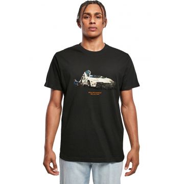 Tricou din bumbac cu imprimeu grafic - Negru