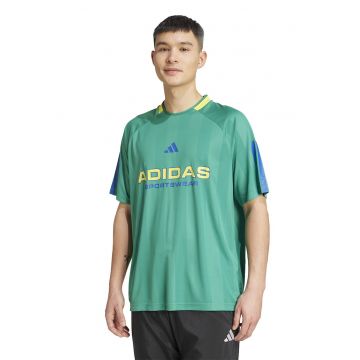 Tricou lejer cu logo - Galben pai/Verde menta