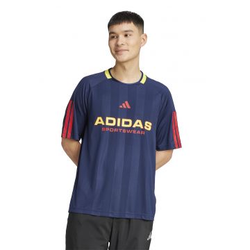 Tricou lejer cu logo - Rosu/Galben/Bleumarin