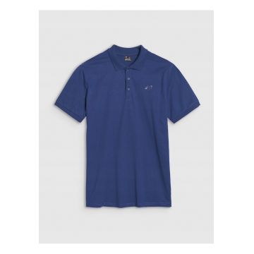 Tricou polo barbati  bumbac - albastru marin - croiala normala - guler clasic cu 3 nasturi