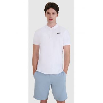 Tricou Polo Barbati  Regular Fit - Bumbac 100% - Alb - Guler Clasic cu 3 Nasturi - Gama Marimi S-XXL - 200 GSM pentru Sezon Sportstyle