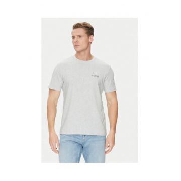 Tricou regular fit cu decolteu la baza gatului