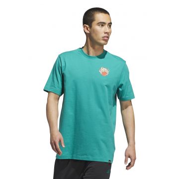 Tricou regular fit din bumbac pentru baschet - Rosu/Bej/Verde persan