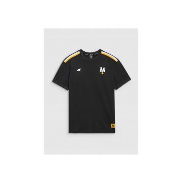 Tricou sport  regular - imprimeu Drift Masters - negru - bumbac 100% -