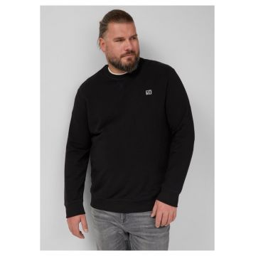 Big Sizes Bluza barbati big sizes - cu decolteu la baza gatului - logo - Negru