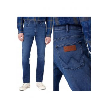 Blugi barbati  River W31 L32 - albastru inchis - croiala conica - elasticitate sporita