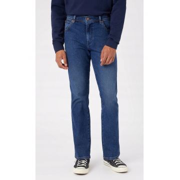 Blugi barbati  Texas - drepti - albastru inchis - bumbac elastic -