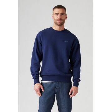 Bluza de trening din amestec de bumbac - Albastru/Bleumarin