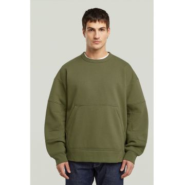 Bluza de trening din amestec de bumbac organic - Verde feriga