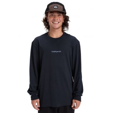 Bluza lejera din bumbac organic - Albastru pastel/Negru