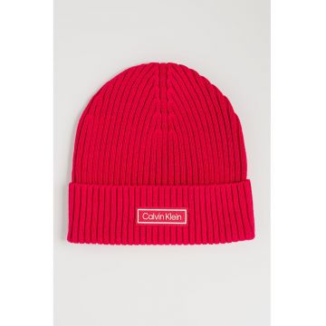 Caciula striata din amestec de casmir - Roz zmeuriu