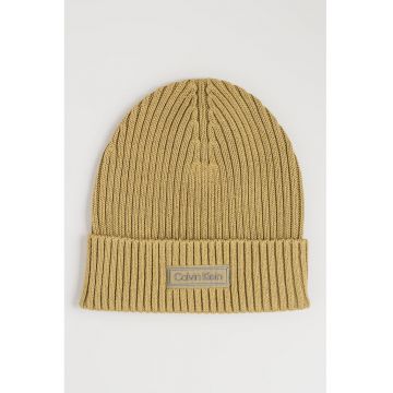 Caciula striata din amestec de casmir - Verde fistic