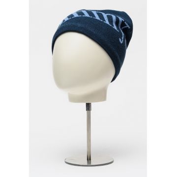 Caciula tricotata cu logo cu craniu - Albastru ultramarin